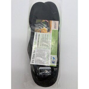 Poron Comfort Insoles 6-7T Black & Green All-Day Support For Womens Shoes